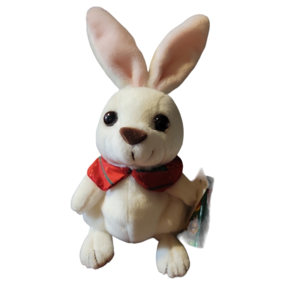 Vtg 98 Commonwealth Snowden Friends White Stuffed Bunny Rabbit Animal Plush Toy - Picture 1 of 11